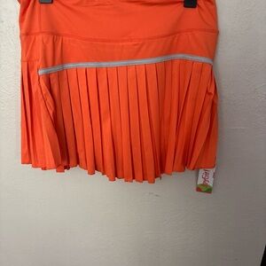 JoyGirl Pleated Active Tennis Skirt - Orange. 2X